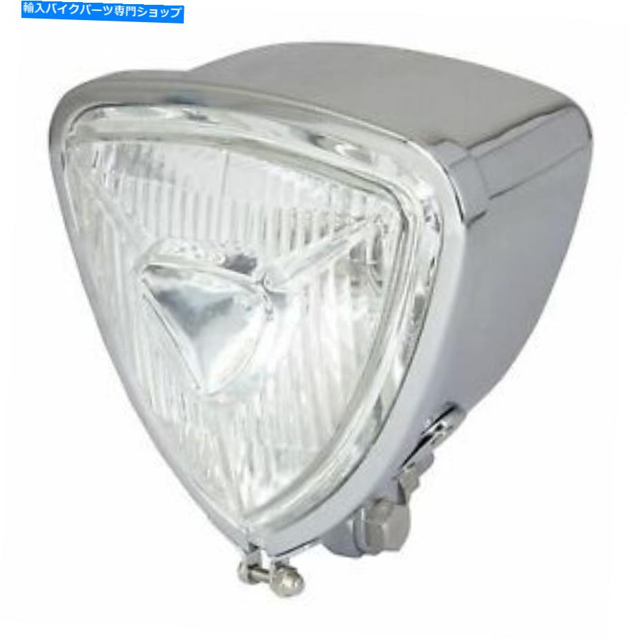 クロームパーツ ユニバーサルトライアングルクロムヘッドライトH6 12V 35 / 35Wセンターディップ Universal Triangle Chrome Headlight H6 12V 35/35W Centre Dip【並行輸入品】|Us Custom Parts Shop USDM