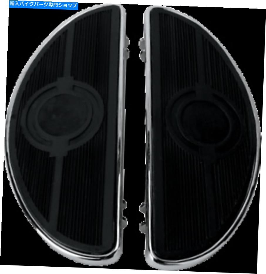 クロームパーツ Drag Specialtiesのハーフムーンフロアボードを振動インサートなしで1621-0161 Drag Specialties Half-Moon Floorboards without Vibration Inserts 1621-0161【並行輸入品】