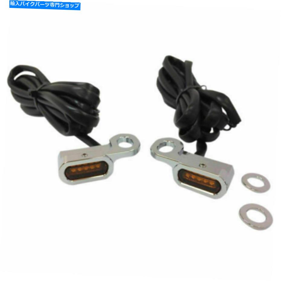 クロームパーツ Harley Davidson 2009-2017 V-REDハンドルバーマーカーライトクロム/アンバー Harley Davidson 2009-2017 V-Rod LED Handlebar Marker Lights Chrome / Amber【並行輸入品】|Us Custom Parts Shop USDM