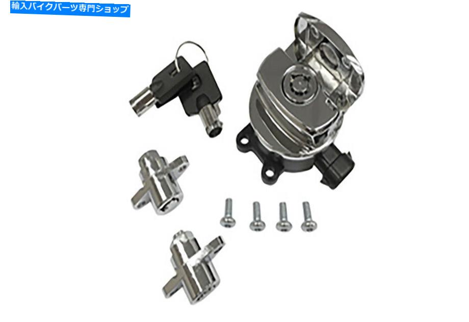 クロームパーツ サイドヒンジイグニッションスイッチとサドルバッグロックキットクロム Side Hinge Ignition Switch and Saddlebag Lock Kit Chrome【並行輸入品】