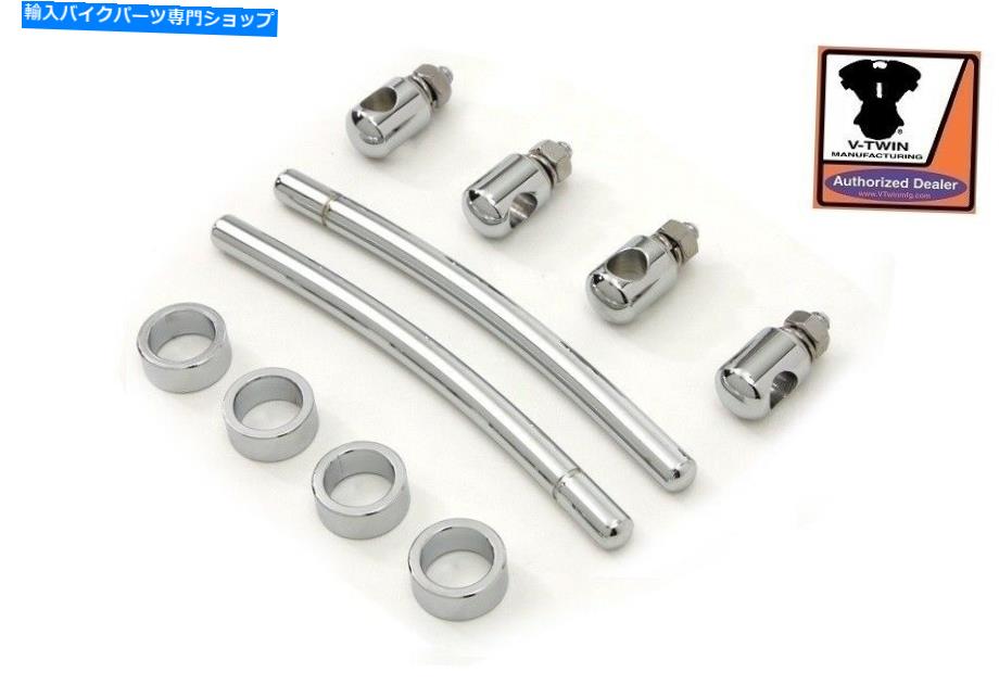クロームパーツ フロントフェンダートリムレールキットパンシャベルヘッドエボTCドレッシャーソフトFXストクローム Front Fender Trim Rail Kit Pan Shovelhead EVO TC Dresser Softail FL FXST Chrome【並行輸入品】