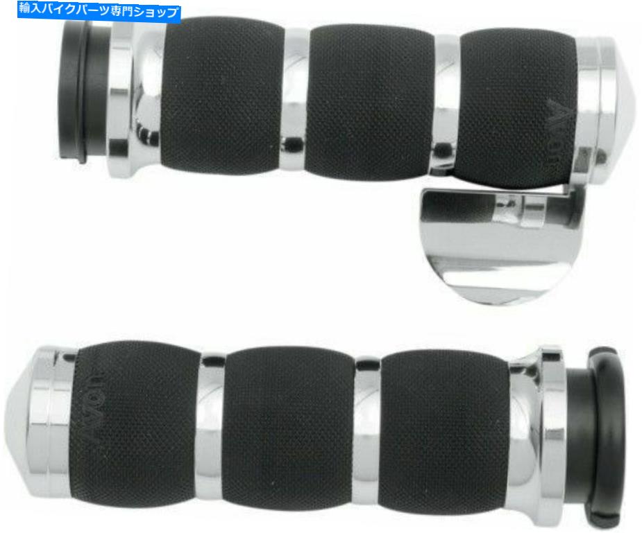 クロームパーツ エイボングリップ - AIR-91フライボス - エアクッショングリップW /スロットルボス、クロームグリップ Avon Grips - AIR-91-FLY-BOSS - Air Cushioned Grips w/ Throttle Boss, Chrome Grip【並行輸入品】