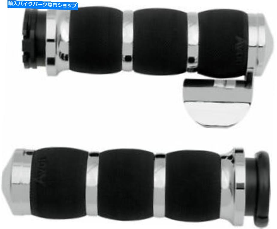 クロームパーツ H-Dオートバイケーブルスロットル（スロットルボスクローム）用エイボンエアクッショングリップ AVON Air Cushion Grips for H-D Motorcycles Cable Throttle (THROTTLE BOSS Chrome)【並行輸入品】 32,476円