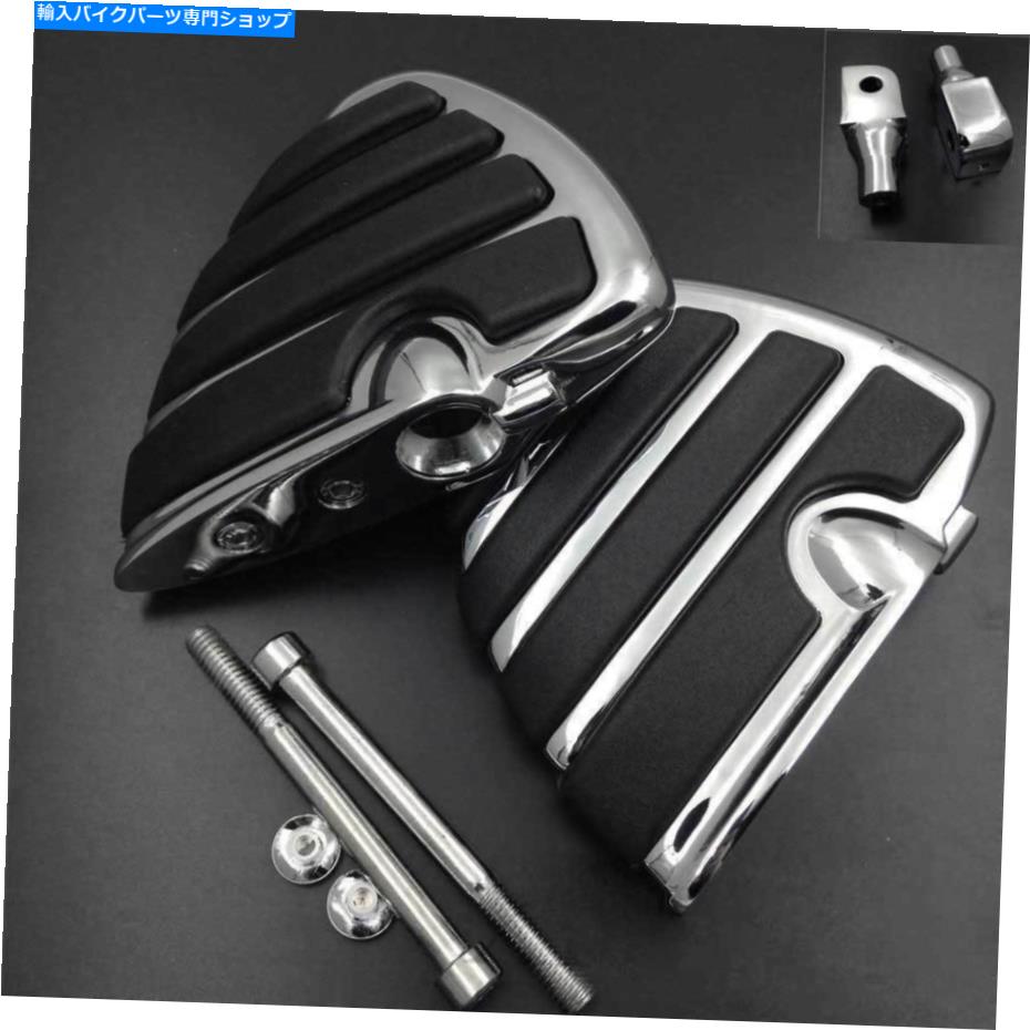 クロームパーツ Chromeリアウィングフットペグの安静時のFit 2003-2008 Honda VXT 1300 1800すべてのモデル Chrome Rear Wing Foot Pegs Rest fit For 2003-2008 Honda VXT 1300 1800 All Models【並行輸入品】