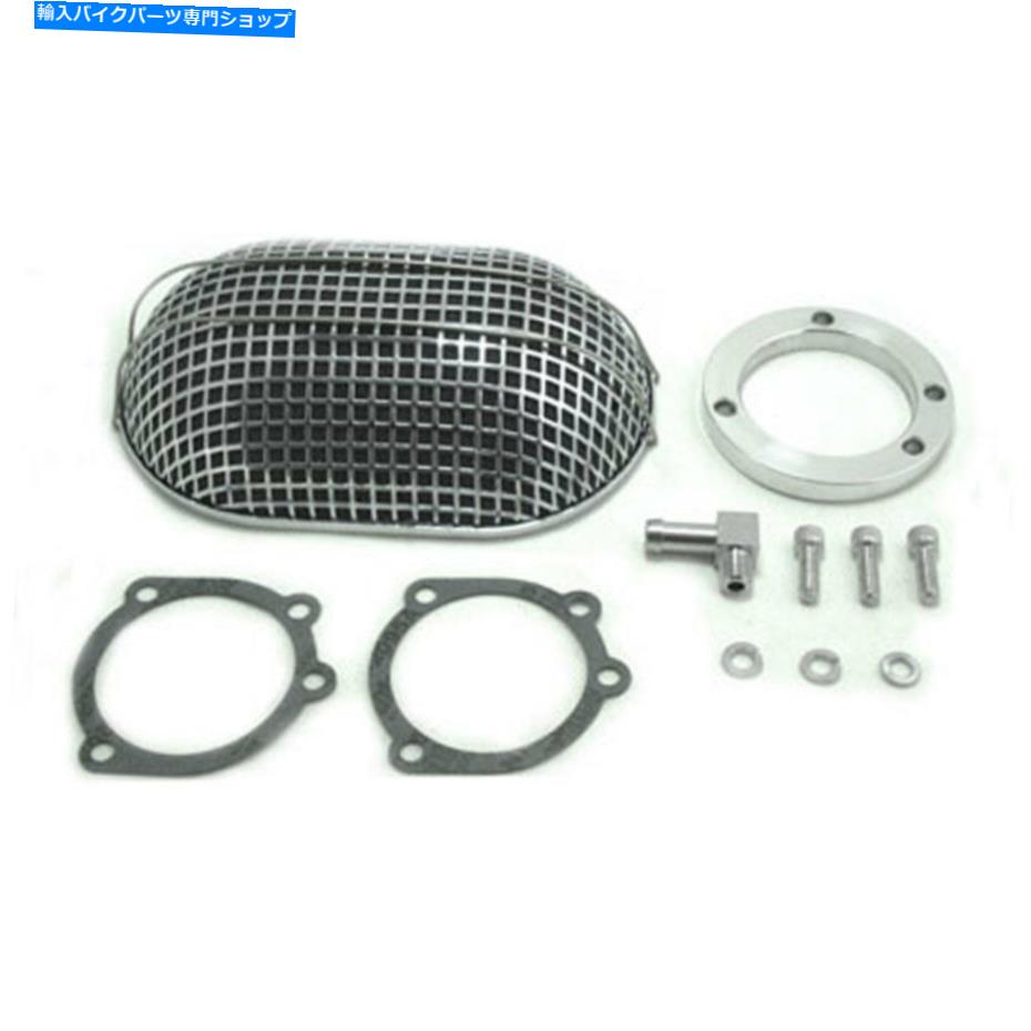 クロームパーツ V-Twin Chrome Turbo Oval MeshエアクリーナーハーレーCV Carbs Sportster Dyna Softail V-Twin Chrome Turbo Oval Mesh Air Cleaner Harley CV Carbs Sportster Dyna Softail【並行輸入品】 32,476円