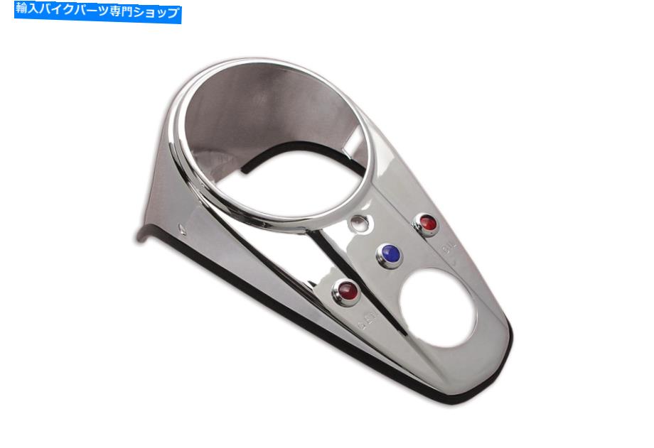 クロームパーツ ハーレーシャベルヘッド用クローム3ライトダッシュパネル Chrome Three Light Dash Panel for Harley Shovelhead【並行輸入品】