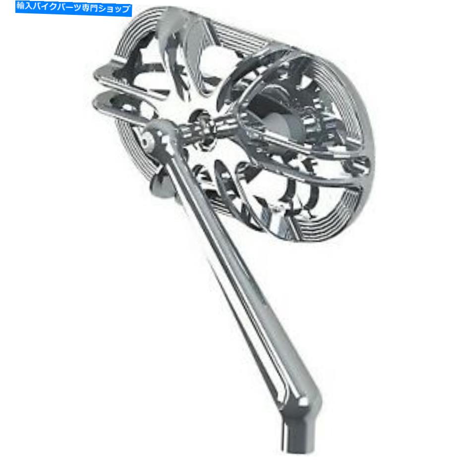 クロームパーツ ハーレーのためのArlen Ness右側のクロムディープカットケージシリーズミラー（それぞれ販売） Arlen Ness Right Side Chrome Deep Cut Caged Series Mirror for Harley (SOLD EACH)【並行輸入品】 32,476円