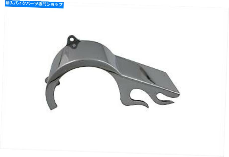 クロームパーツ 炎ベルト駆動ガードクロームはハーレー - ダビッドソンをフィットします Flame Belt Drive Guard Chrome fits Harley-Davidson【並行輸入品】