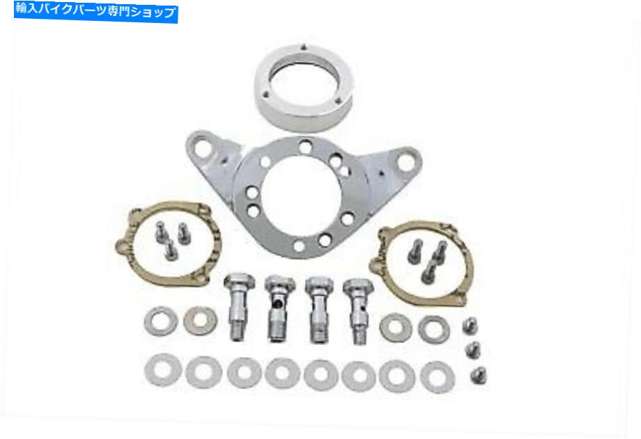 クロームパーツ エアクリーナブラケットキットクロームビレット Air Cleaner Bracket Kit Chrome Billet【並行輸入品】