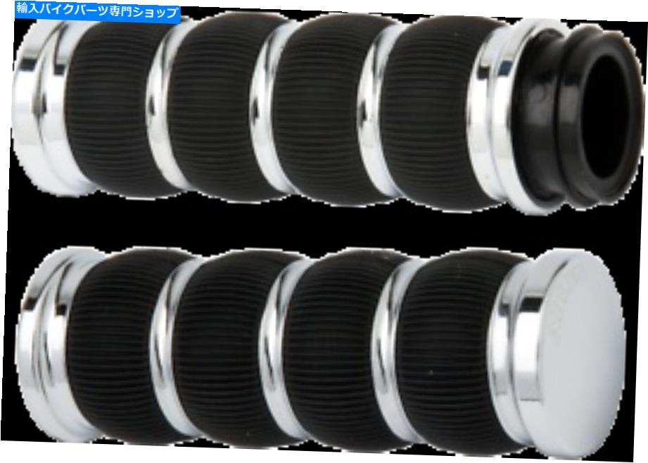 クロームパーツ Arlen Nessケーブルスタイルフュージョンシリーズグリップリングリーダークローム07-312 Arlen Ness Cable Style Fusion Series Grips Ring Leader Chrome 07-312【並行輸入品】