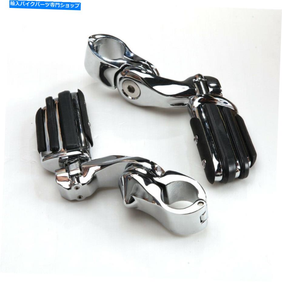クロームパーツ Harley Street Glide Road King Aのためのクロムショートアングルハイウェイフットペグ1-1 / 4 \