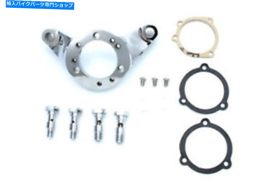 クロームパーツ ハーレーのためのエアクリーナブラケットキットクロームビレット Air Cleaner Bracket Kit Chrome Billet for Harley【並行輸入品】