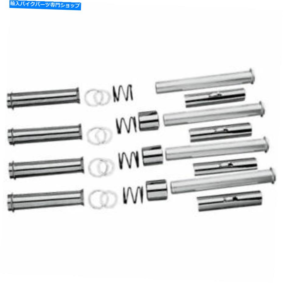 クロームパーツ ドラッグスペシャリティクロームプッシュロッドチューブカバーハーレー66-E79シャベルヘッド Drag Specialties Chrome Pushrod Tubes Covers for Harley 66-E79 Shovelheads【並行輸入品】 33,353円
