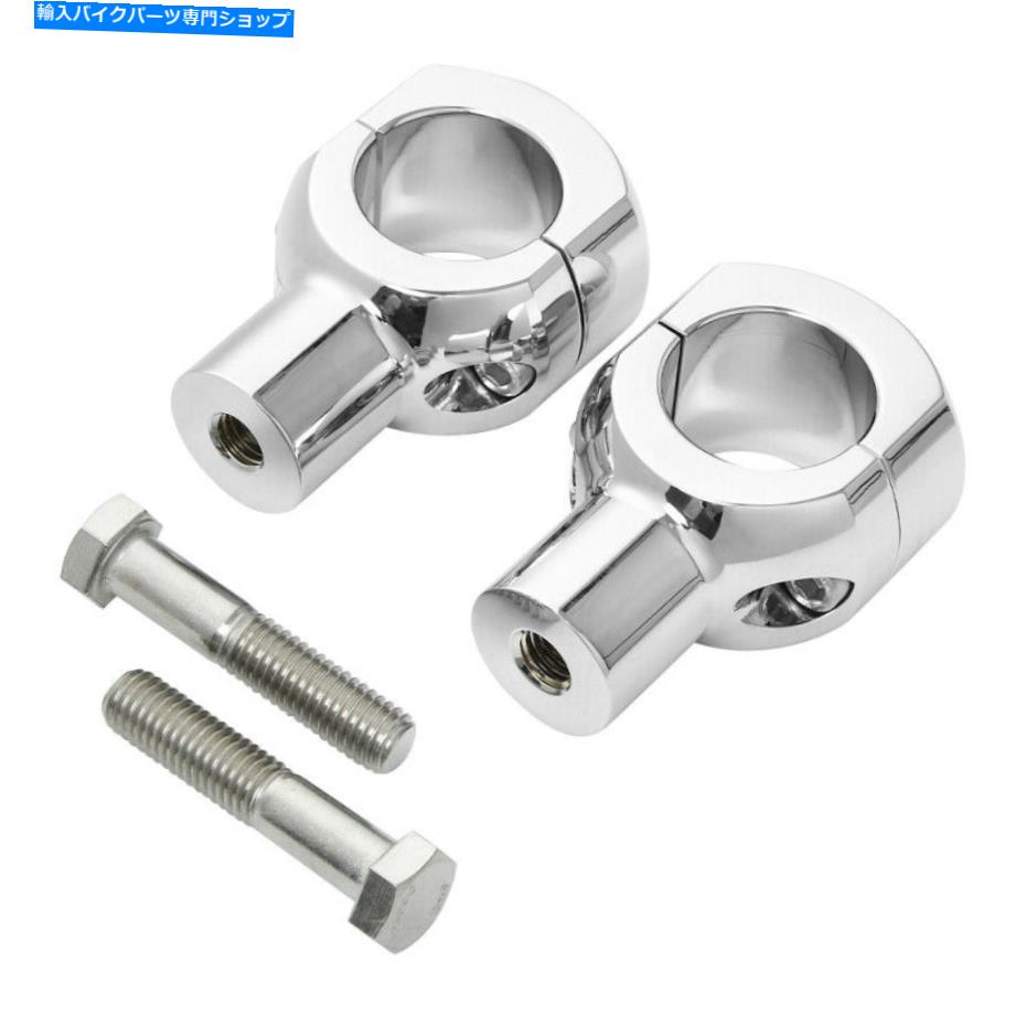 クロームパーツ 1.5 '' 38mmハンドルバーライザーフィットハーレーソフトファットボーイデラックスロードキングクローム 1.5'' 38mm Handlebar Riser Fit For Harley Softail Fatboy Deluxe Road King Chrome【並行輸入品】