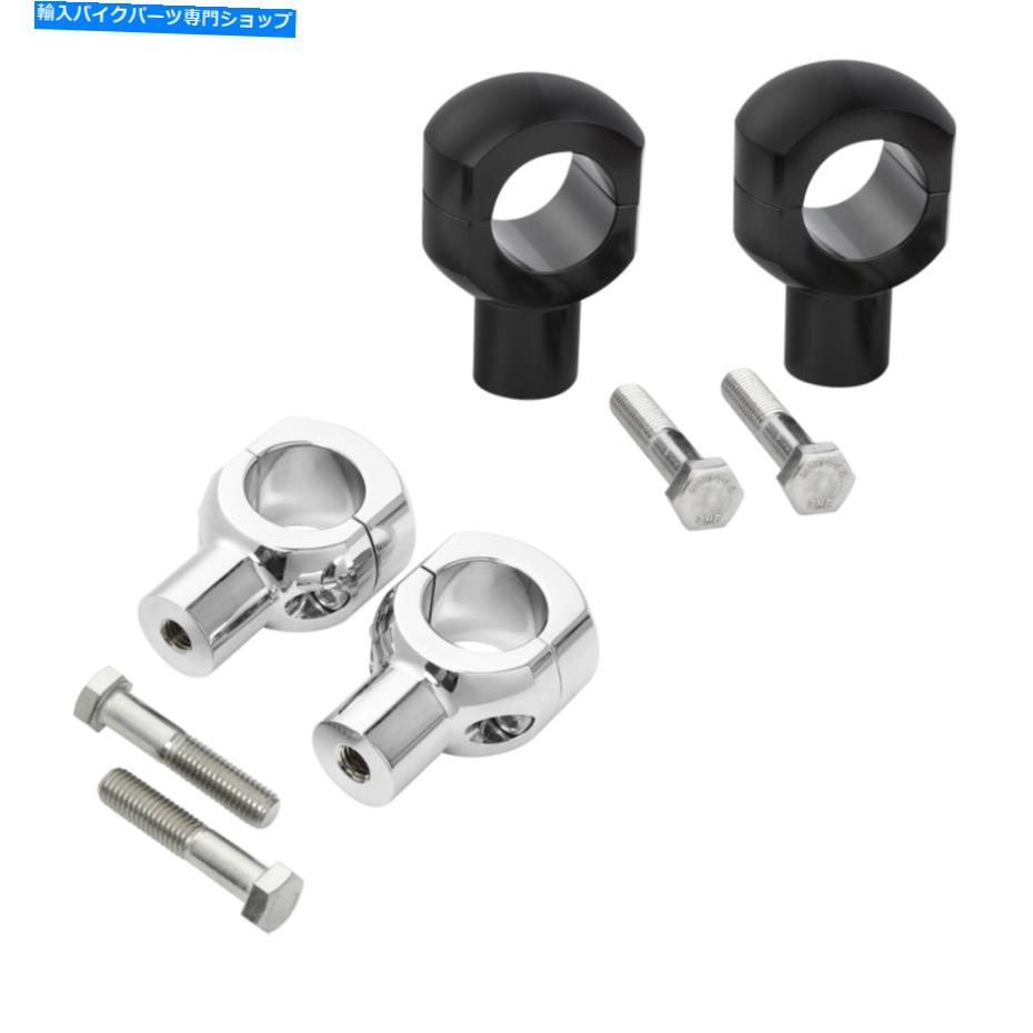 クロームパーツ ブラック/クローム1.5 ''ハンドルバーライザーフィットHarley Sportster 1200 883ツーリング Black/Chrome 1.5'' Handlebar Riser Fit For Harley Sportster 1200 883 Touring【並行輸入品】