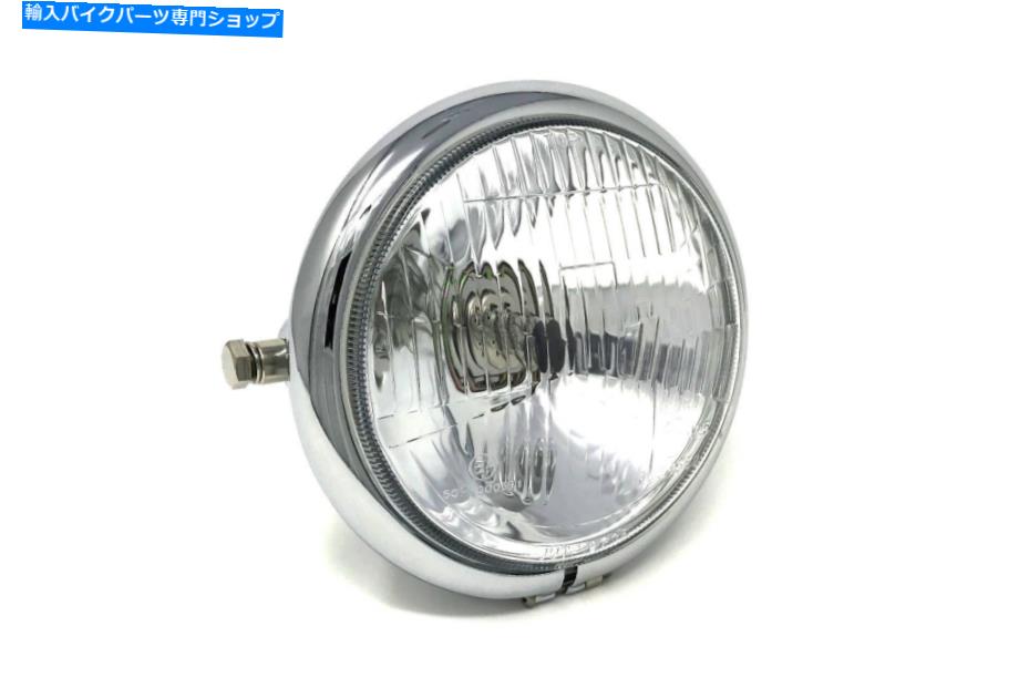 クロームパーツ ビンテージレトロプロジェクトのためのモーターバイクヘッドライトカスタムクロム - 6インチ最高品質 Motorbike Headlight Custom Chrome for Vintage Retro Project - 6 inch TOP QUALITY【並行輸入品】