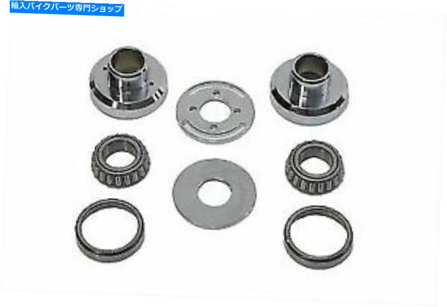 クロームパーツ V-Twinによるハーレーダビッドソンのためのクロムフォークストップネックカップキット Chrome Fork Stop Neck Cup Kit for Harley Davidson by V-Twin【並行輸入品】