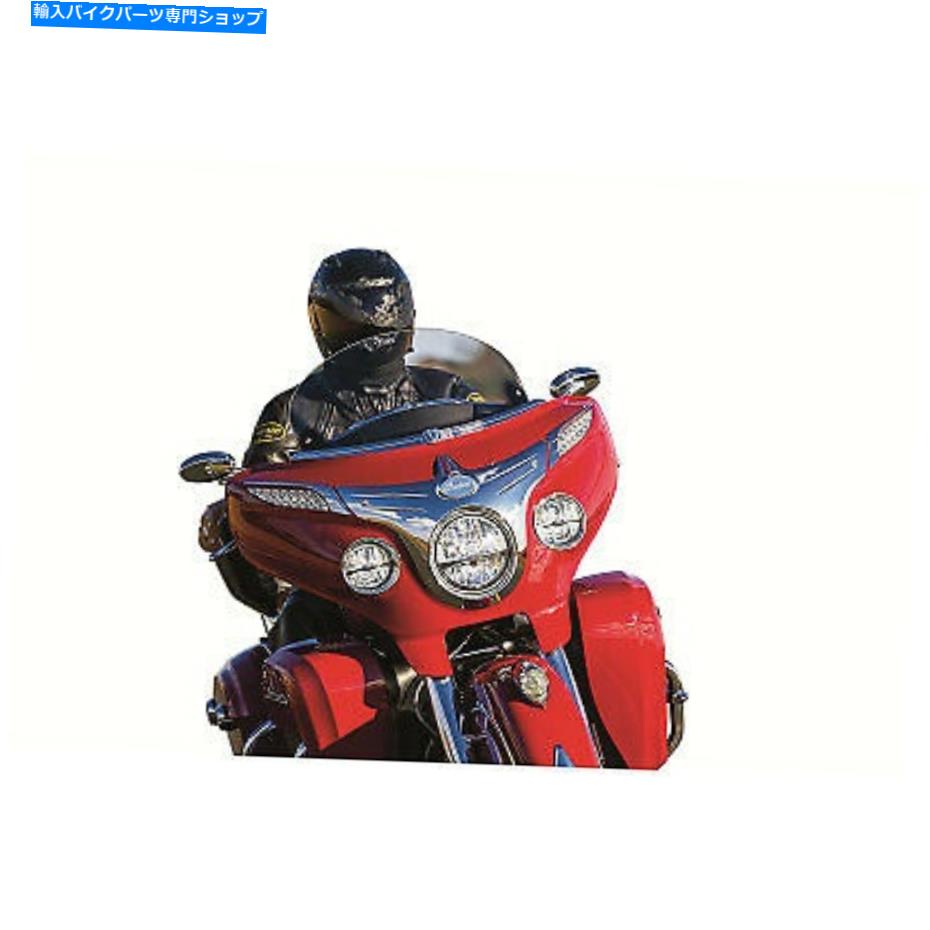 クロームパーツ クレアキンクロームフロントガラストリム2014-2018インドチーフテインとロードマスター5620 KURYAKYN CHROME WINDSHIELD TRIM 2014-2018 INDIAN CHIEFTAIN AND ROADMASTER 5620【並行輸入品】