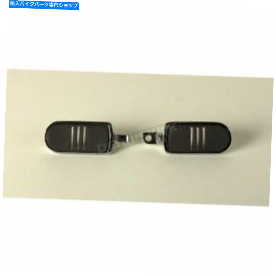 クロームパーツ ワイタットガトリングクロームフットペグw /ゴムインインレイ - 27-0699 Wyatt Gatling Chrome Footpegs w/Rubber Inlay - 27-0699【並行輸入品】