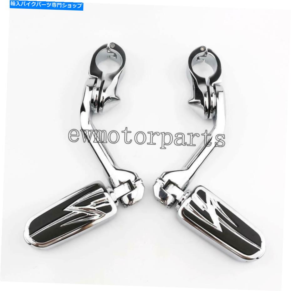 クロームパーツ Harley Road Glide King Street Glideのためのクロム高速道路の足のPEGマウントクランプ Chrome Highway Foot Pegs Mount Clamps for Harley Road Glide King Street Glide US【並行輸入品】