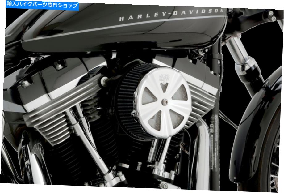 クロームパーツ vance＆Hines Chrome Skullcap Crown VO2裸エアフィルターインサート Vance & Hines Chrome Skullcap Crown VO2 Naked Air Filter Insert for Harley【並行輸入品】