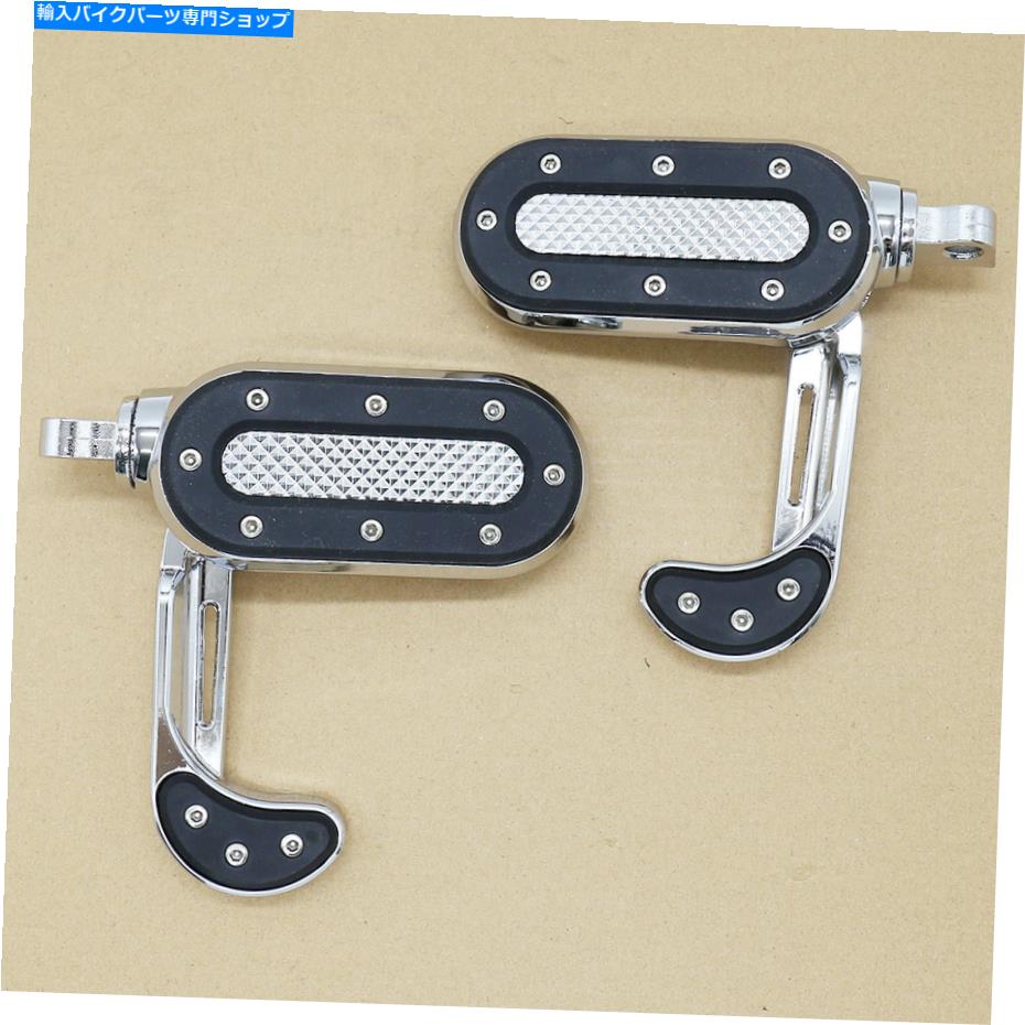 クロームパーツ ハーレーソフトスポーツスターダイナツーリングのためのクロム男性マウントフットペグのフットレスト Chrome Male Mount Foot Pegs Footrests For Harley Softail Sportster Dyna Touring【並行輸入品】