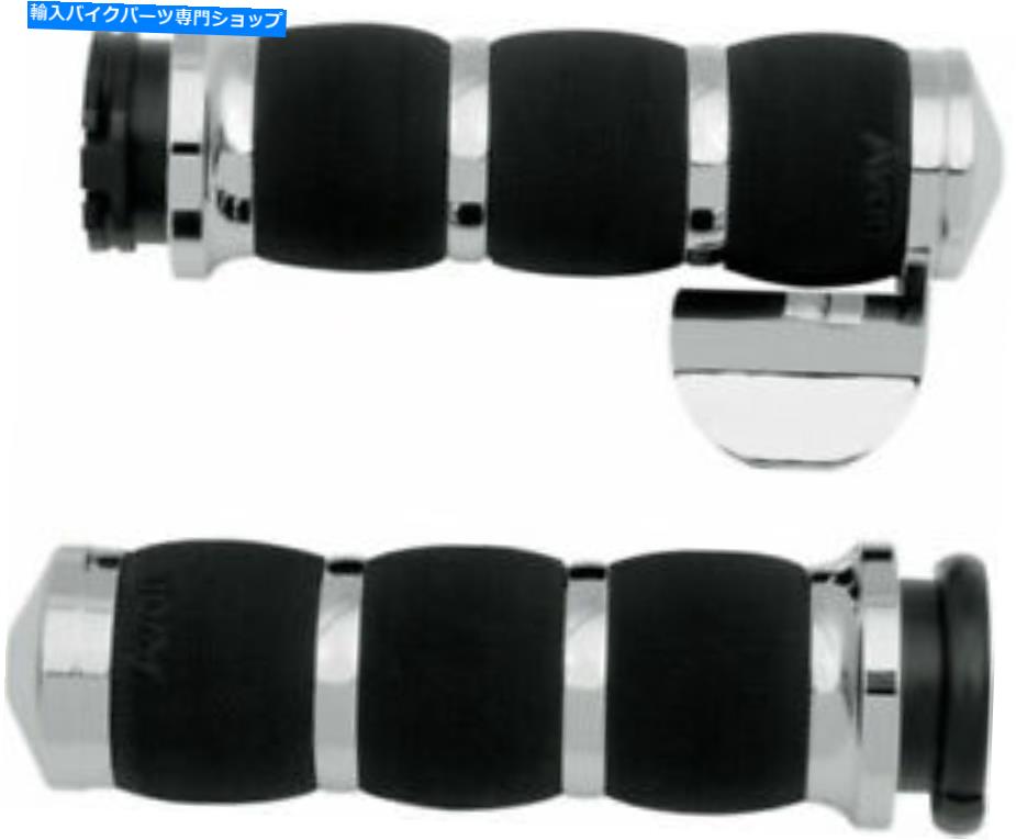 クロームパーツ H-Dオートバイケーブルスロットル（スロットルボスクローム）用エイボンエアクッショングリップ AVON Air Cushion Grips for H-D Motorcycles Cable Throttle (THROTTLE BOSS Chrome)【並行輸入品】