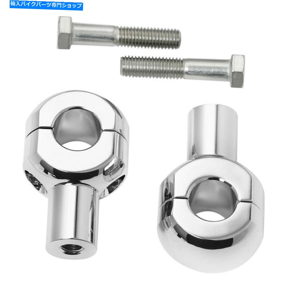 クロームパーツ Chrome 1 ''ハンドルバーライザーフィットharley susfail Heritage Deluxe Road King Flhr Chrome 1'' Handlebar Riser Fit For Harley Softail Heritage Deluxe Road King FLHR【並行輸入品】