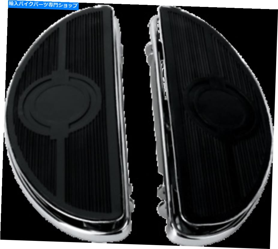 クロームパーツ クロムハーフムーンフロアボードW /振動挿入ハーレーツーリングソフトFLD Drag Chrome Half-Moon Floorboards w/Vibration Insert Harley Touring Softail FLD【並行輸入品】