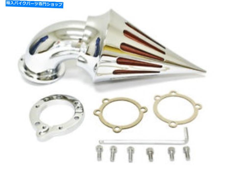 クロームパーツ Harley-Davidson Dynaのカスタムアプリケーションのためのクロムスパイクエアインテークフィルタ Chrome Spike Air Intake Filter For Harley-Davidson Dyna Custom Applications【並行輸入品】