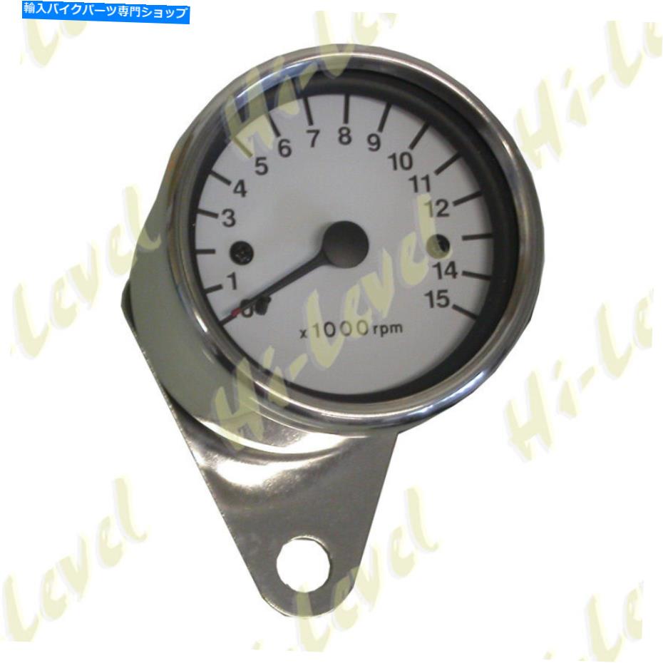 クロームパーツ カスタムミニ電子タコ60mmホワイトフェイスクロムボディUp-to 15000rpm BC24446T Custom Mini Electronic Tacho 60mm White Face Chrome Body up-to 15000RPM BC24446T【並行輸入品】