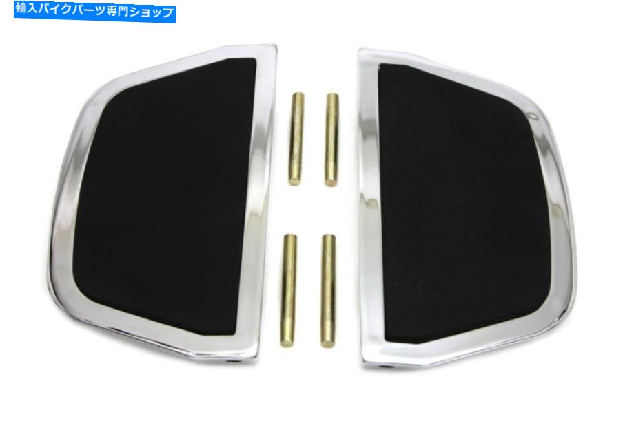 クロームパーツ Chrome Passenter Footboard Set Fit Flt 1997-Up、使用中に使用しない場合は反転 Chrome passenger footboard set fits FLT 1997-UP, flip up when not in use【並行輸入品】