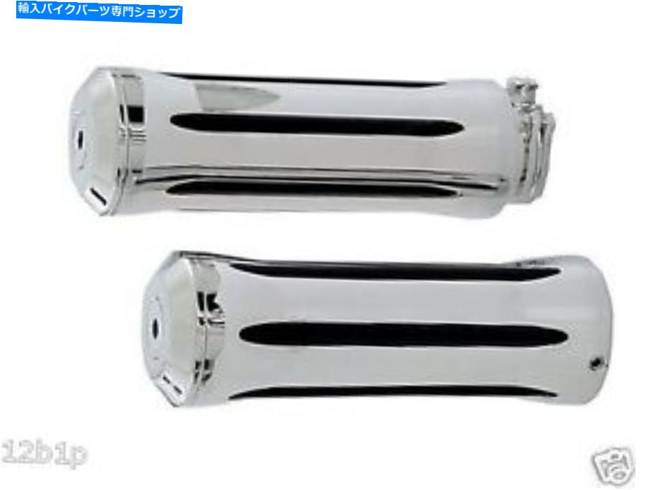 クロームパーツ クローム済みビレットOMPスタイルグリップ4 Aハーレー、カスタム、インド、B Chromed billet OMP style Grips 4 a Harley,CUSTOM,Indian, B【並行輸入品】