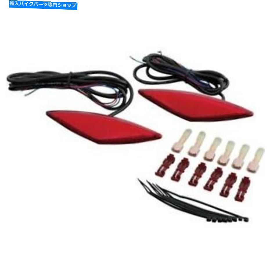 クロームパーツ Show Chrome 41-161R Red LEDマーカーライト Show Chrome 41-161R Red LED Marker Lights【並行輸入品】