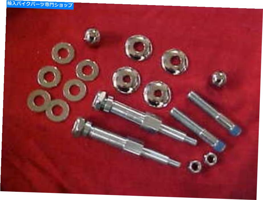 クロームパーツ ハーレー、シャベルヘッド、73-84 FX、FLショックマウントキット、上下、クロム Harley,shovel head,73-84 FX, FL shock mounting kit, top and bottom, chrome【並行輸入品】