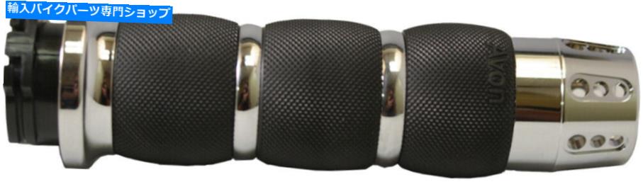 クロームパーツ エイボンエアクッションガトリングリップクロームエアー90-GAT AVON Air Cushioned Gatlin Grips Chrome AIR-90-GAT【並行輸入品】