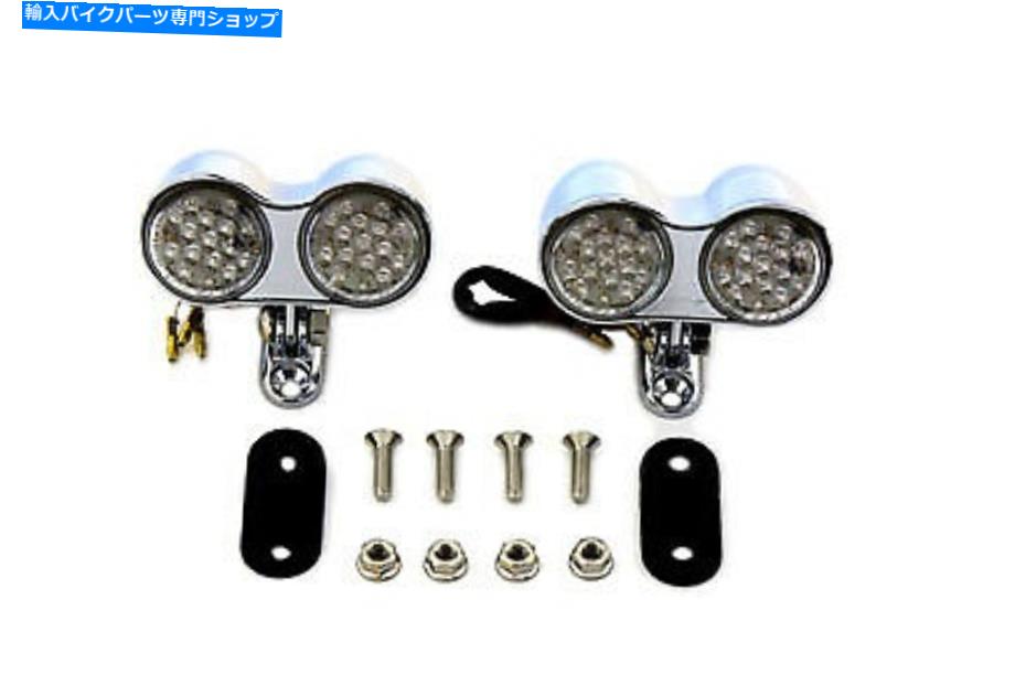 クロームパーツ クロームオーバルテールランプアセンブリ赤とアンバーLEDフィットハーレー - ダビッドソン Chrome Oval Tail Lamp Assembly Red and Amber LED fits Harley-Davidson【並行輸入品】