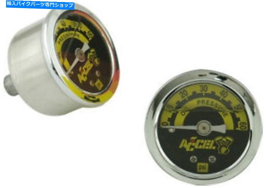 クロームパーツ アクセル7121A液体充填リアマウント油圧計クロム Accel 7121A Liquid Filled Rear Mount Oil Pressure Gauge Chrome【並行輸入品】