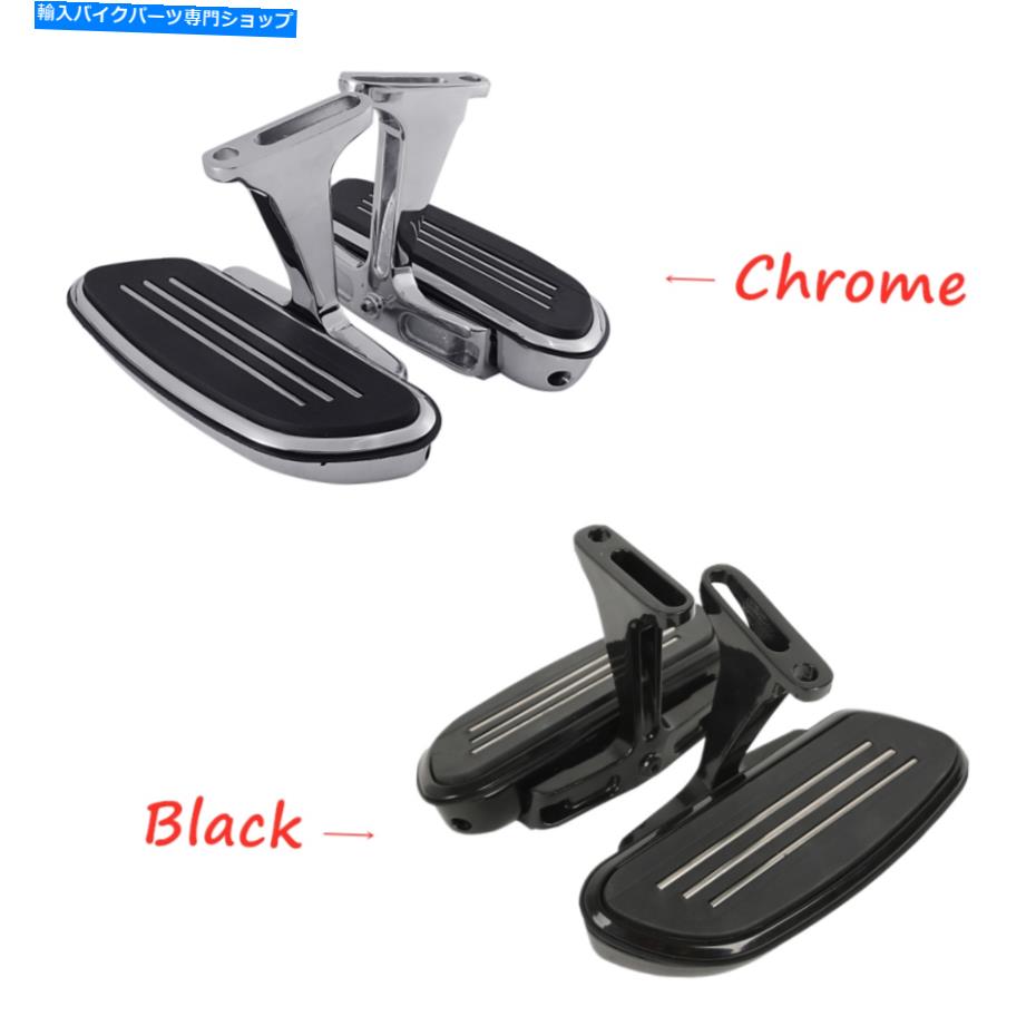 クロームパーツ クロム/ブラックPegStreamliner旅客フットボードFOT Harley Road King 93-21 Chrome/Black Pegstreamliner Passenger Footboard Fit For Harley Road King 93-21【並行輸入品】