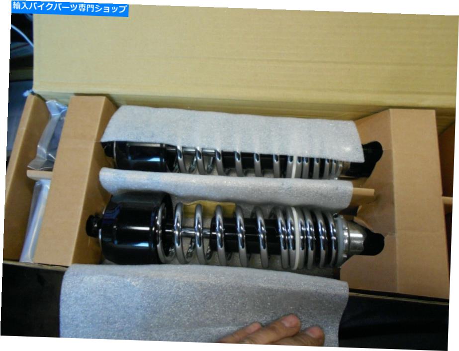 クロームパーツ EMGO - 17-05572 - クラシックショック、325mmアイ/アイ - ブラック/クロム Emgo - 17-05572 - Classic Shocks, 325mm Eye/Eye - Black/Chrome【並行輸入品】