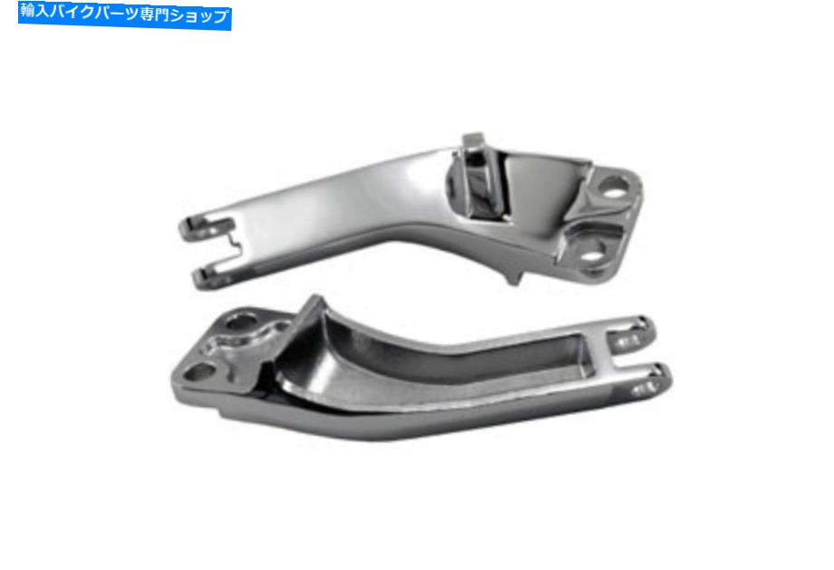 クロームパーツ クロームリア旅客足ペグマウントブラケットハーレーFXD DYNA＆ワイドグライド06-17 Chrome Rear Passenger Foot Peg Mount Bracket Harley FXD Dyna & Wide Glide 06-17【並行輸入品】