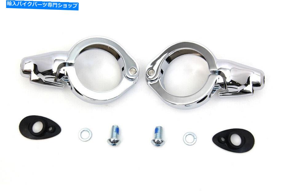 クロームパーツ Chromeターン信号の再配置キット49mmフォークはハーレー - ダビッドソンフィット Chrome Turn Signal Relocation Kit 49mm Forks fits Harley-Davidson【並行輸入品】