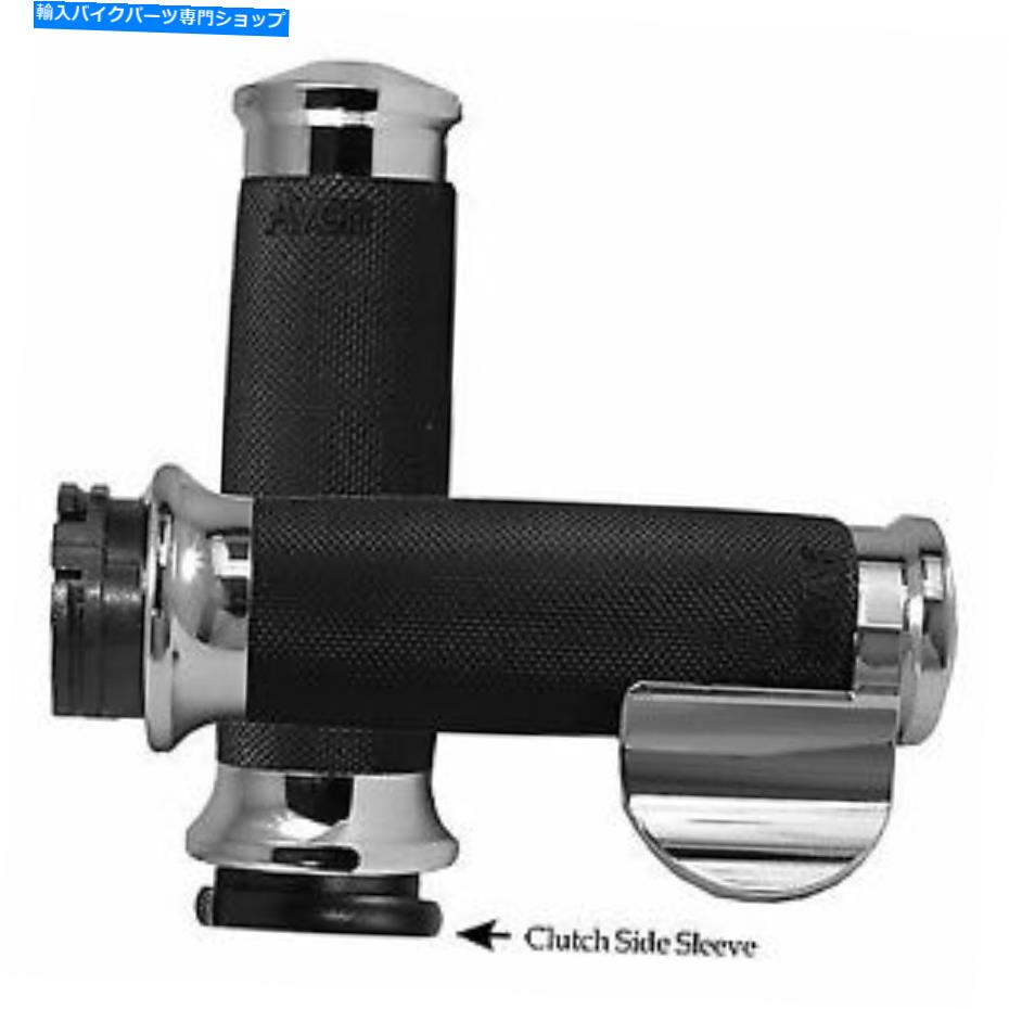 クロームパーツ エイボンカスタム輪郭グリップH-Dオートバイケーブルスロットル（スロットルボスクローム） AVON Custom Contour Grips H-D Motorcycles Cable Throttle (THROTTLE BOSS Chrome)【並行輸入品】