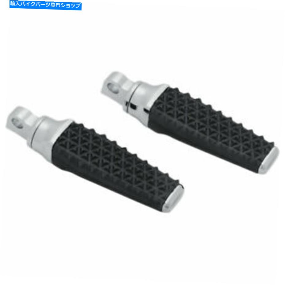 クロームパーツ クライャキン5952クロムスルーザーフットペッグセットハーレーオスマウントフットペッグ Kuryakyn 5952 Chrome Thresher Footpeg Set Harley Male Mount Footpegs【並行輸入品】