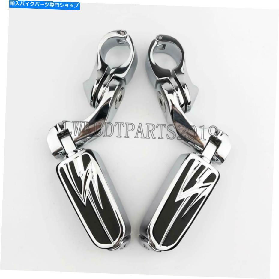 クロームパーツ Harley Davidson Street Glide Road Glideのためのクロムオートバイ高速道路ペグ Chrome Motorcycle Highway Foot Pegs For Harley Davidson Street Glide Road Glide【並行輸入品】