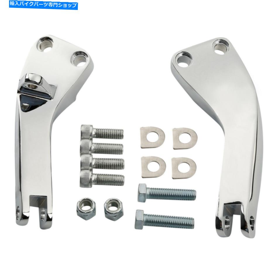 クロームパーツ Chromeリアフットペグフットロットマウントキットハーレーダイナ脂肪BOB 2008-2017 Chrome Rear Foot Peg Footrest Mounting Kit For Harley Dyna Fat Bob 2008-2017【並行輸入品】