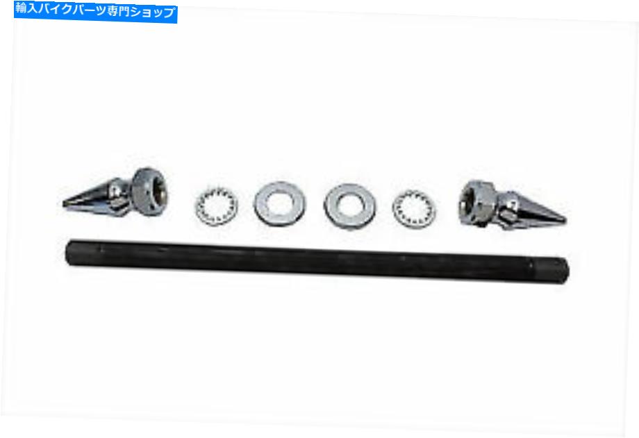 クロームパーツ V-Twinによるハーレーダビッドソンのためのクロム後部車軸キットパイクタイプ Chrome Rear Axle Kit Pike Type for Harley Davidson by V-Twin【並行輸入品】