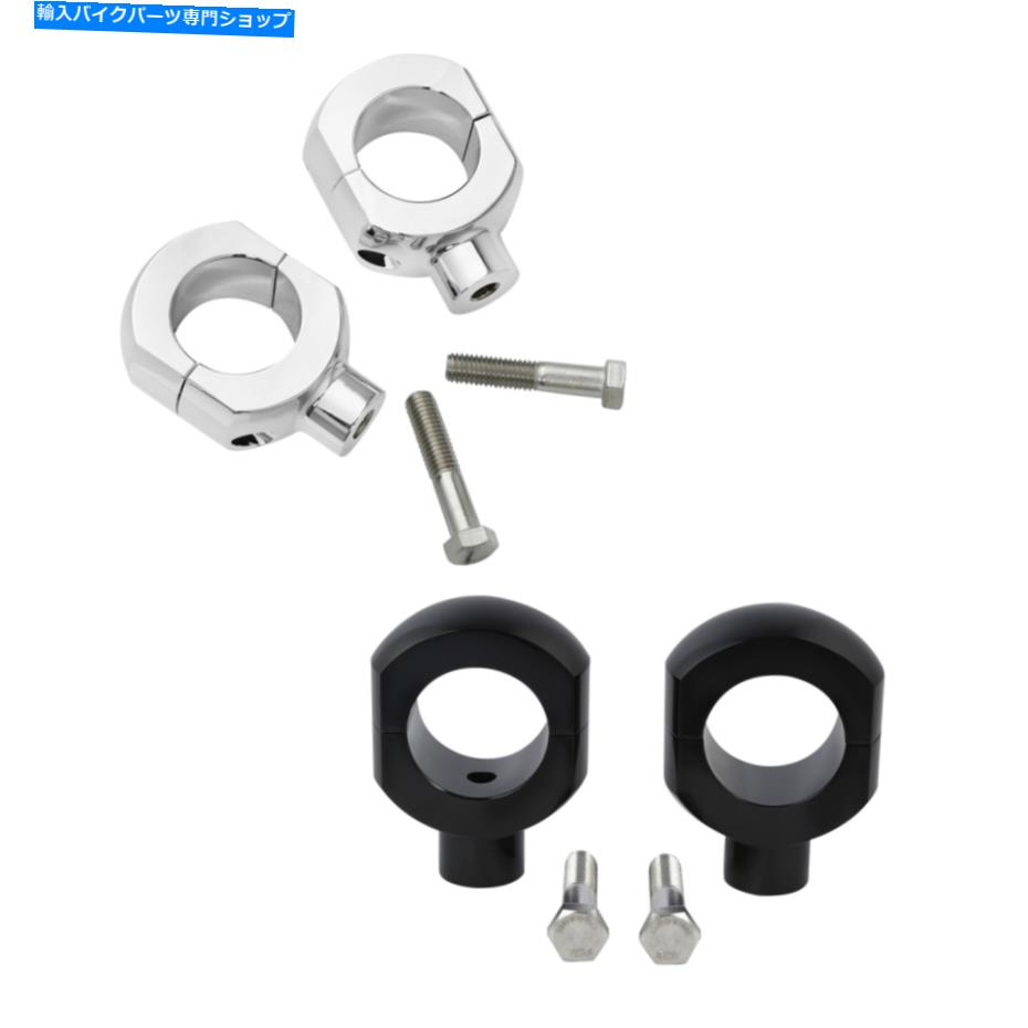 クロームパーツ 2 ''直径ハンドルバーライザークランプフィットハーレーソフトストリートボブスポーツスター 2'' Diameter Handlebar Riser Clamp Fit For Harley Softail Street Bob Sportster【並行輸入品】