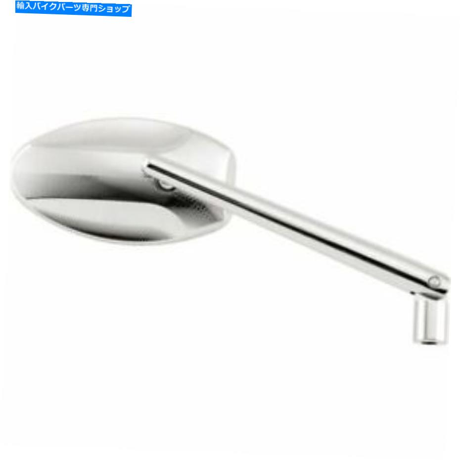 クロームパーツ クロムビークマスター裏打ちされた楕円形チューブ幹鏡 Chrome Bikemaster Lined Oval Tube Stem Mirror【並行輸入品】
