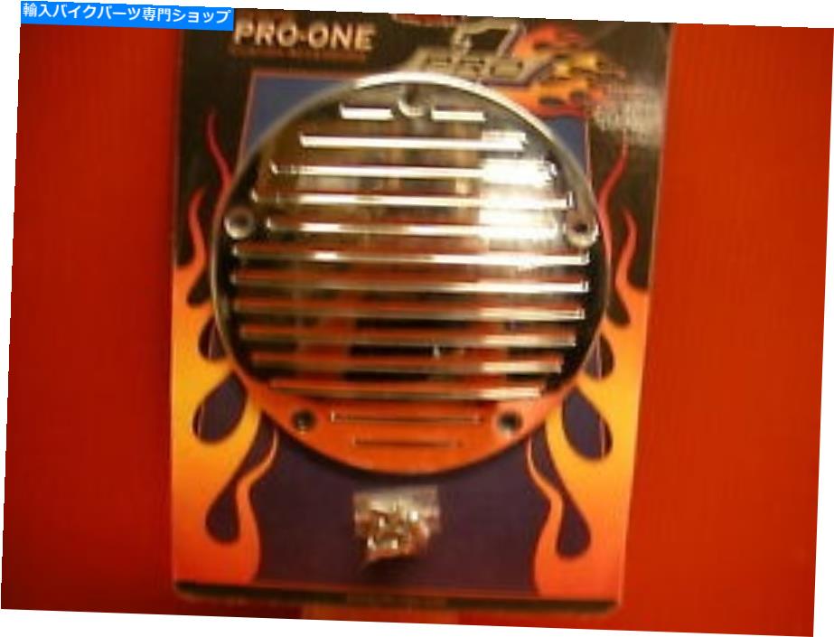 クロームパーツ Pro 1クロームビレットダービーカバー1999-プレゼントツインカム PRO ONE chrome billet derby cover 1999-present twin cam【並行輸入品】